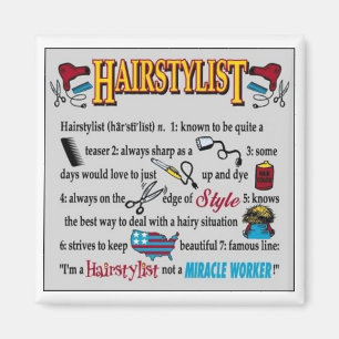 Aimant Je suis coiffeur, pas ouvrier miracle !