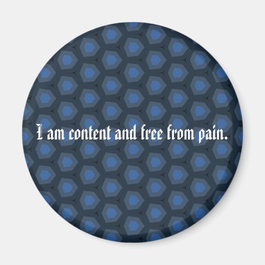 Aimant Je suis content et libre de douleur (Devant)