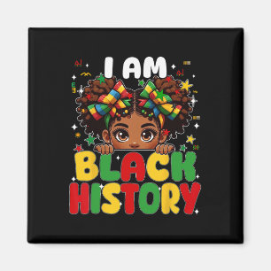 Aimant Je suis Coquette de l'Histoire noire Fille afro-am