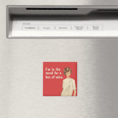 Aimant Je suis d'humeur pour une boîte de vin. (In Situ (Lave-vaisselle))