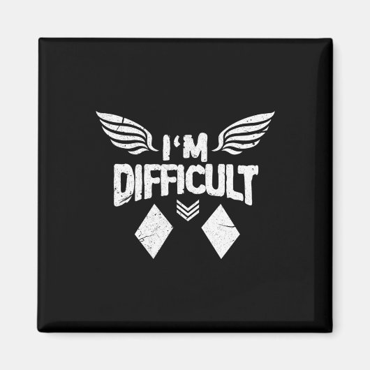 Aimant Je suis difficile Double Diamonds Ski Snowboard Gi (Devant)