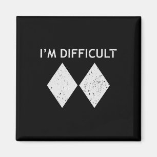 Aimant Je suis difficile truc cool de ski pour hommes ski