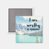Aimant Je suis digne d'abondance (Recto/Verso)