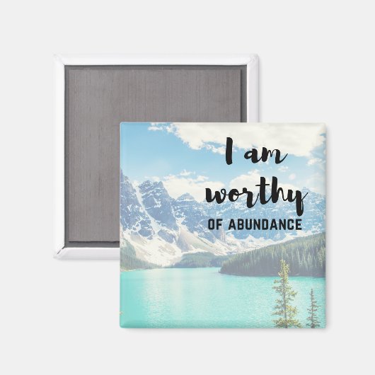 Aimant Je suis digne d'abondance (Recto/Verso)