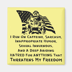 Aimant Je Suis En Cours De Caféine, De Sarcasme, De Humou