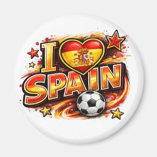 Aimant Je suis fan de foot d'Espagne Espagne pied patri