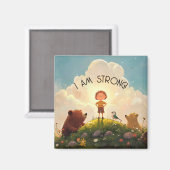 Aimant Je Suis Forte Affirmation Garçons (Recto/Verso)