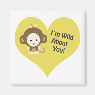 Aimant Je suis fou de toi singe