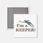 Aimant Je suis gardien de but de soccer (Recto/Verso)