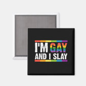 Aimant Je suis Gay et je suis Gay pride LGBTQ (Recto/Verso)