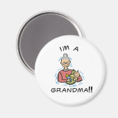 Aimant Je suis grand-mère et bébé (Recto/Verso)