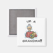 Aimant Je suis grand-mère et bébé (Recto/Verso)
