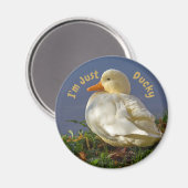 Aimant Je suis juste canard (Recto/Verso)