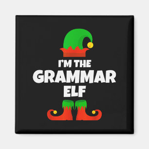 Aimant Je suis la famille de l'elfe de grammaire en pyjam