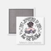 Aimant Je suis la tempête Parkinson de la sensibilisation (Recto/Verso)