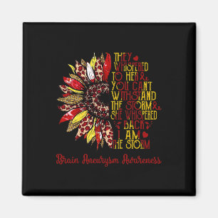 Aimant Je suis la tempête Tournesol Léopard Cerveau Aneur