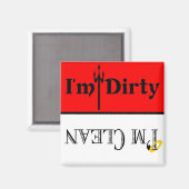 Aimant Je suis lave-vaisselle sale/propre (Recto/Verso)