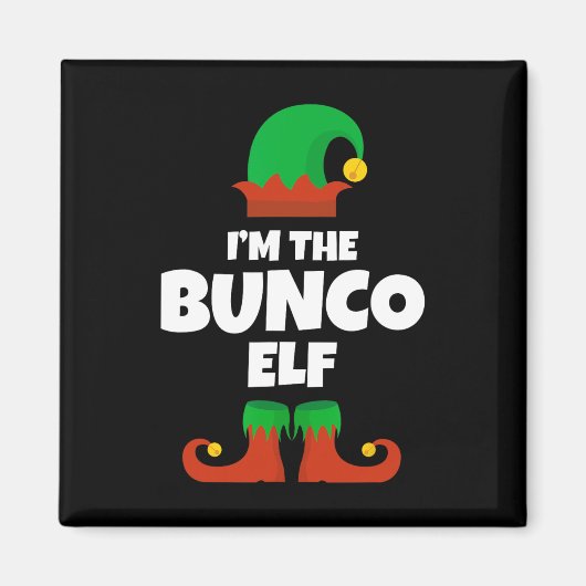 Aimant Je suis le Bunco Elf Famille Pyjama Noël Funny Bu (Devant)