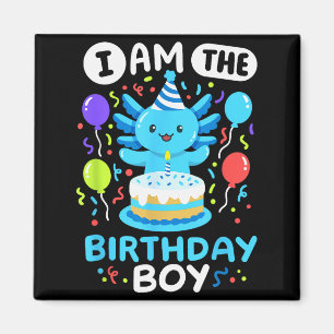 Aimant Je suis le garçon d'anniversaire Enfants Axolotl A