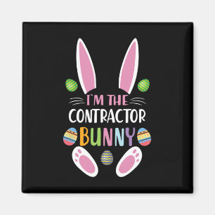 Aimant Je suis le lapin entrepreneur drôle jour de Pâques