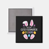 Aimant Je suis le lapin estimateur de coûts Funny Easter (Recto/Verso)