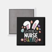 Aimant Je suis le lapin infirmier de Pâques (Recto/Verso)