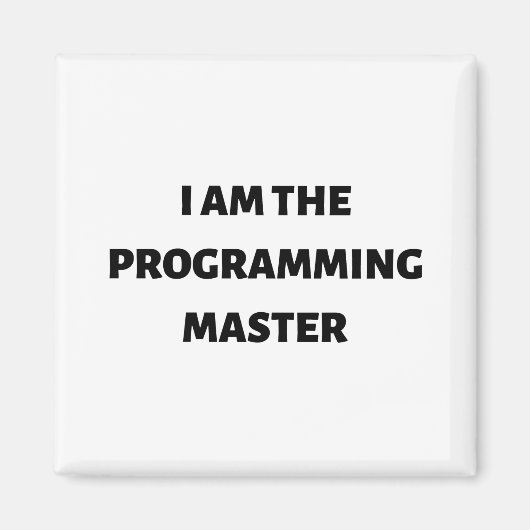 Aimant Je suis le maître de la programmation (Devant)