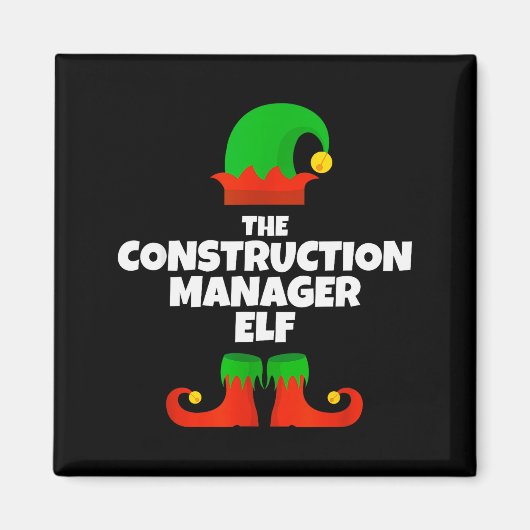 Aimant Je suis le manager de construction Elf Famille Pyj (Devant)