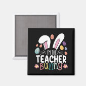 Aimant Je suis Le Matching de Pâques Bunny Enseignant (Recto/Verso)