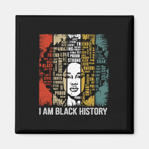 Aimant Je suis le Mois de l'Histoire des Noirs 2024 Femme