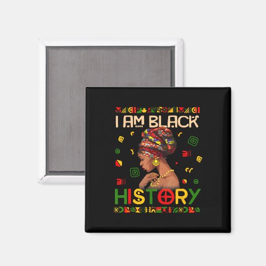 Aimant Je suis le Mois de l'Histoire des Noirs Afro-Améri (Recto/Verso)