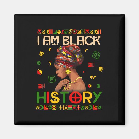 Aimant Je suis le Mois de l'Histoire des Noirs Afro-Améri (Devant)