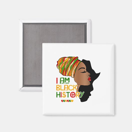 Aimant Je suis le Mois de l'Histoire des Noirs Afro-Améri (Recto/Verso)