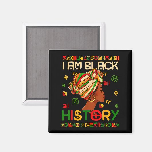 Aimant Je suis le Mois de l'histoire des Noirs Afro-Améri (Recto/Verso)