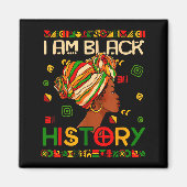 Aimant Je suis le Mois de l'histoire des Noirs Afro-Améri (Devant)