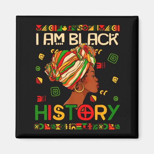 Aimant Je suis le Mois de l'histoire des Noirs Afro-Améri (Devant)