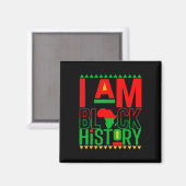 Aimant Je suis le mois de l'histoire des Noirs Afro-Améri (Recto/Verso)