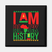 Aimant Je suis le mois de l'histoire des Noirs Afro-Améri (Devant)