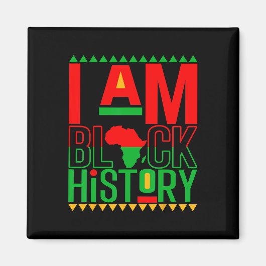 Aimant Je suis le mois de l'histoire des Noirs Afro-Améri (Devant)