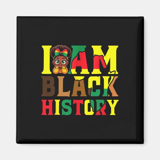 Aimant Je suis le Mois de l'histoire des Noirs Afro-Améri (Devant)