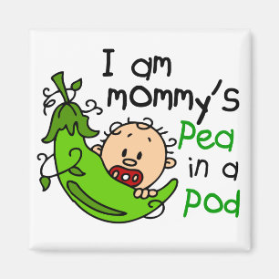 Aimant Je suis le pois de la maman dans une cosse