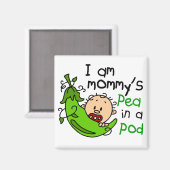 Aimant Je suis le pois de maman dans une poitrine (Recto/Verso)