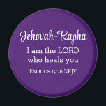 Aimant Je suis le Seigneur qui vous guérit Bible Verse Pu<br><div class="desc">Ce bel aimant présente l'un des noms de Dieu et un puissant verset biblique du livre de l'Exode où Dieu déclare qu'Il est notre guérisseur.</div>