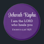 Aimant Je suis le Seigneur qui vous guérit Bible Verse Pu<br><div class="desc">Ce bel aimant présente l'un des noms de Dieu et un puissant verset biblique du livre de l'Exode où Dieu déclare qu'Il est notre guérisseur.</div>