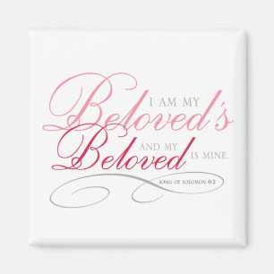 Aimant Je suis mon bien-aimé, rose