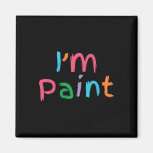 Aimant Je suis Peinture, j'aime peindre avec les doigts,