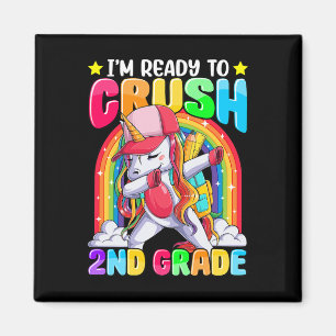 Aimant Je suis prêt à écraser la 2e année Licorne Dabbing