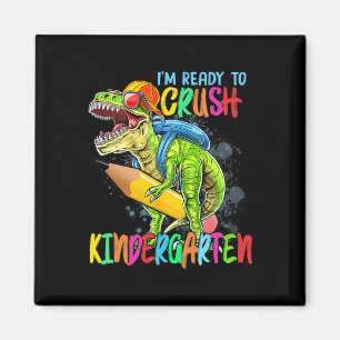 Aimant Je suis prêt à écraser le T Rex Dino de la materne