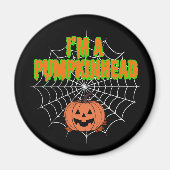 Aimant Je suis Pumpkinhead avec Spiderweb (Devant)