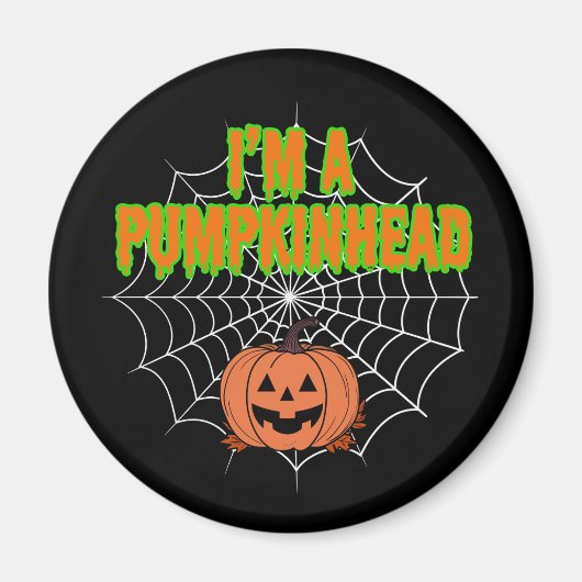 Aimant Je suis Pumpkinhead avec Spiderweb (Devant)